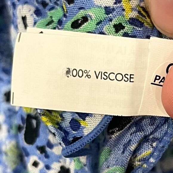 Poupette St Barth Clara Tiered Mini Dress in Blue Floral Malva Print, Size XS - Picture 10 of 13